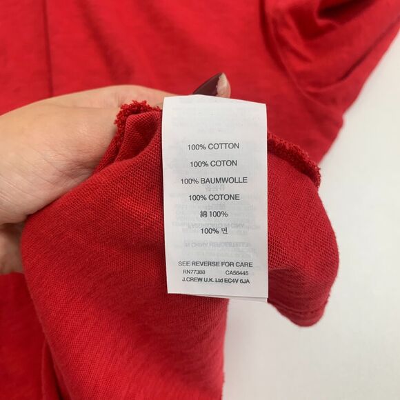 J. Crew Painter Tee Womens XL Extra Large Poppy Long Sleeve Boat Neck Shirt - Picture 8 of 11